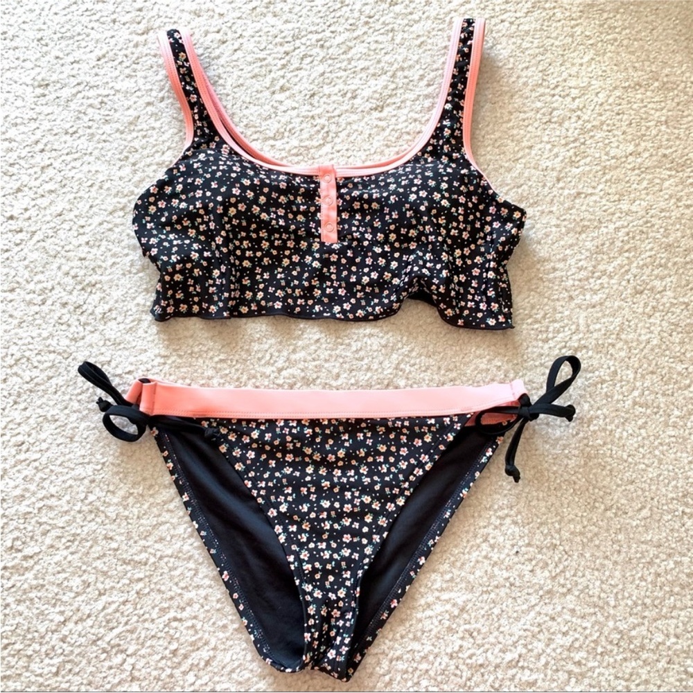 AEROPOSTALE Sporty & Cheeky Floral Bikini Set—SZ M